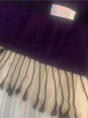 Deep Purple Fringe Scarf